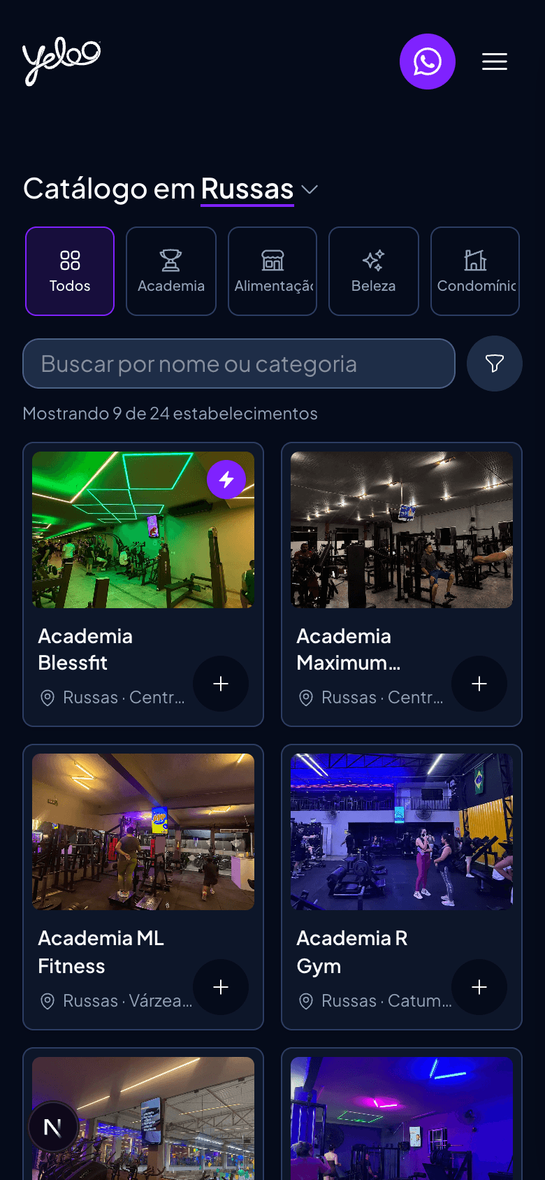 Catálogo mobile do Geradooh: inventário comercial OOH/DOOH na cidade de Russas